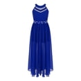 thumbnail image 2 of YONGHS Kids Girls Romper Maxi Dress Junior Wedding Bridesmaid Dresses Royal Blue 14, 2 of 6