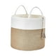 thumbnail image 2 of Cesta de almacenamiento tejida, organizador, decoración rústica, cesto para ropa sucia, cesto para mantas, ropa sucia para el hogar, 2 of 8