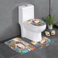 thumbnail image 1 of Todos Crecidos Juego de 3 alfombras de baño de coral fleece: tapete de baño + alfombra de inodoro en forma de U + funda de tapa de inodoro en forma de O, 1 of 6