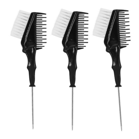 3pcs Metal Tip H Ing Comb Double Use With Soft Nylon H Salon H Dye Brush For Hai