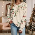 thumbnail image 6 of Jkety Vintage Sweatshirt Christmas Sweatshirts for Women 2025 Crew Neck Winter Holiday Cute Pullovers White,M, 6 of 7