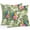 Green Pink, variant on Throw Pillow Covers 18x18 Inch Set of 2, Summer Waterproof Outdoor Pillow Covers, Botanical Palm Leaves Flower Bird Animals Plants Decorative Cushion Pillowcases for Couch, Sofa, Bed, Garden, Patio