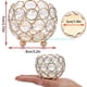 thumbnail image 3 of Hollow Design Metal Crystal Candle Bowls 4PCS Tone Tealight Stands Suitable For Wedding Party Decorations Tble Ornaments Silver, 3 of 5