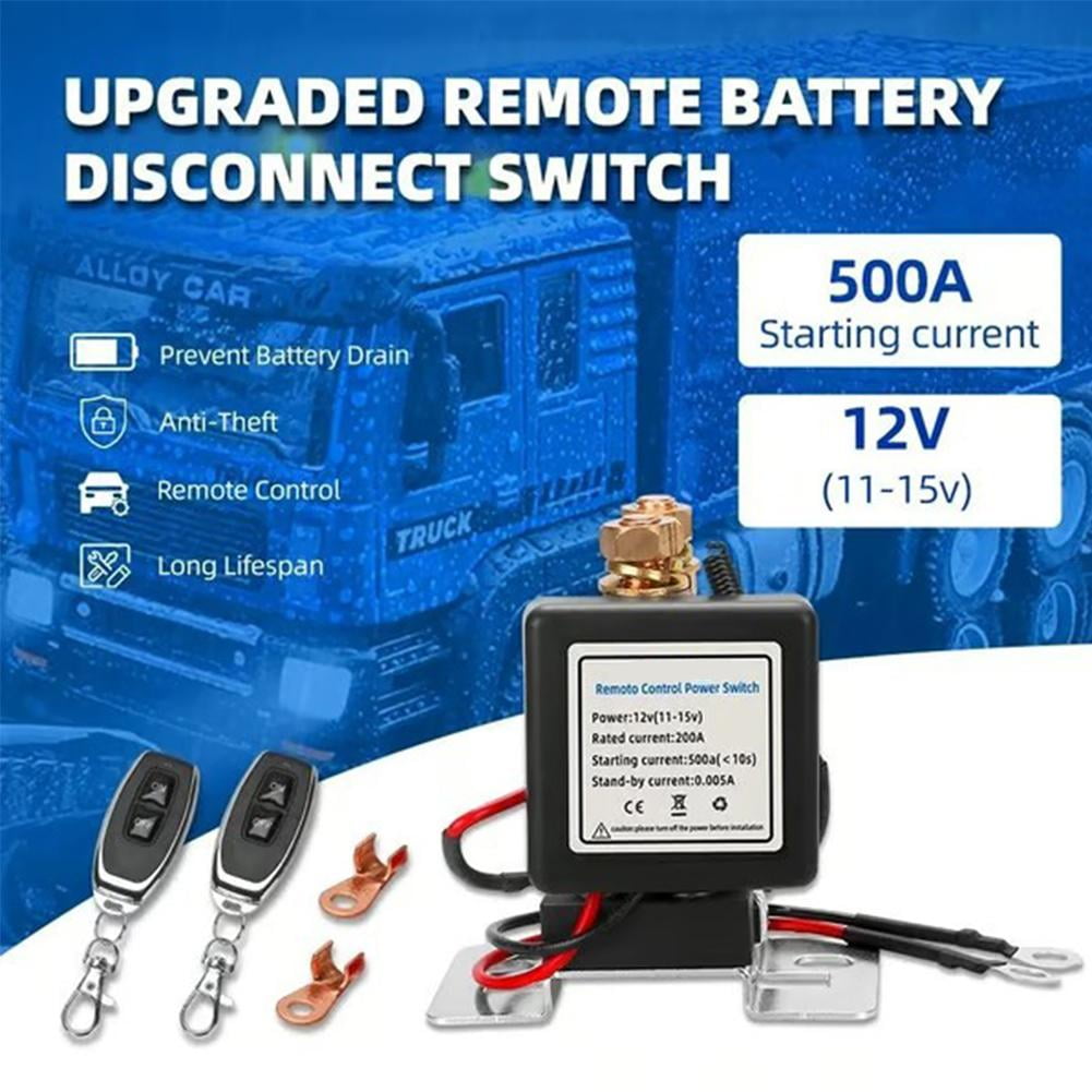 Remote Battery Disconnect Switch, Wireless Car Battery Kill Switch with Smart Voltage Protection, Anti Theft Power Cut Off to Prevent Battery Drain By PULMCheerger