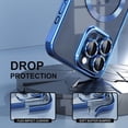 thumbnail image 4 of 2-in-1 Entronix Bundle for iPhone 15 Pro, Magnetic Clear Case 1 Screen Protector, Navy Blue, 4 of 8