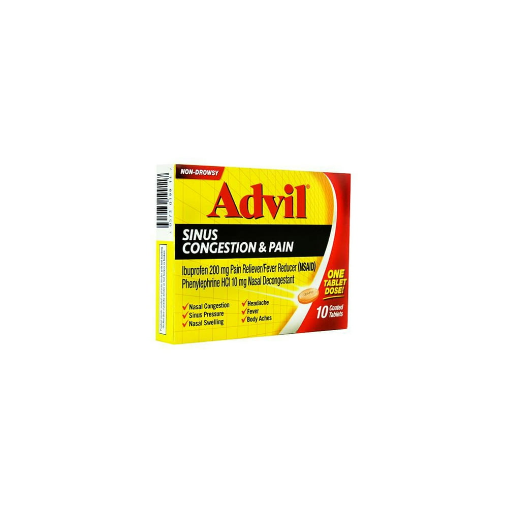 Product Of Advil , Sinus Congestion & Pain Relief Tablets, Count 1