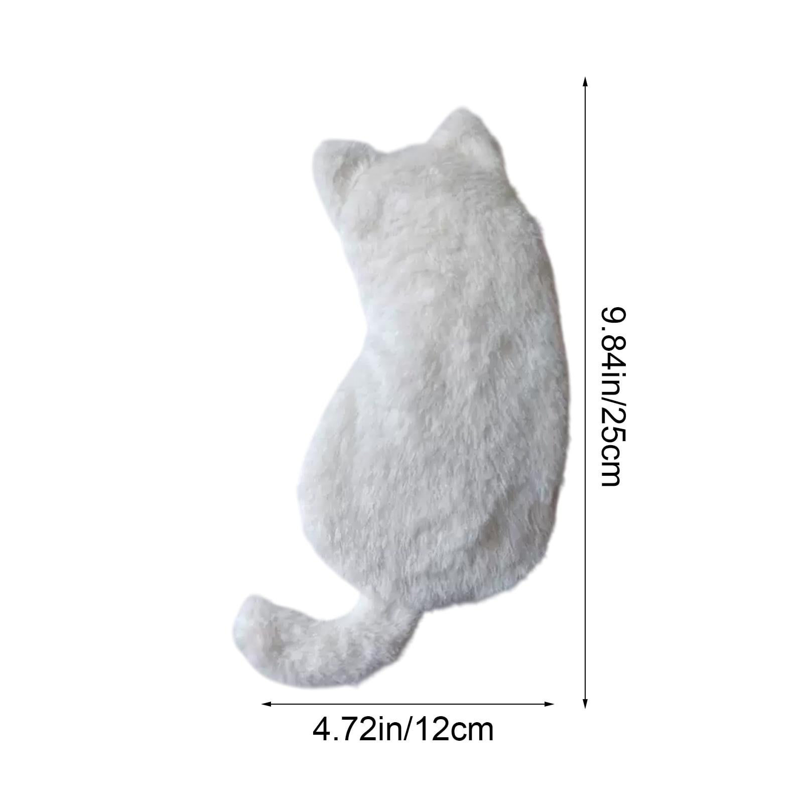 Weloille Plush Cat Multifunctional Storage Bag, Coin Purse, Pencil Case and Makeup Brush Holder with Zipper, Flock Material, 25x12cm, Multi-Color
