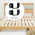 thumbnail image 6 of 2 Pieces Bed Rail Fittings Bed Frame Hardware Bed Rail Brackets Heavy Duty Steel for Wooden Bed Frames and Headboards, 6 of 9