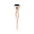 thumbnail image 3 of Angara Natural 1 Ct. Blue Sapphire Solitaire Ring in 14K Rose Gold for Women (Ring Size: 12), 3 of 10