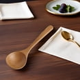 thumbnail image 4 of TABLZONE 4Pcs Beech Wood Soup Spoons with Ergonomic Handles Natural Khaki Wooden Kitchen Utensils for Cooking, 4 of 8