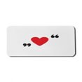thumbnail image 1 of Love Computer Mouse Pad, Red Heart in Writing Marks Romantic Love Simple Classic Valentines, Rectangle Non-Slip Rubber Mousepad X-Large, 35" x 15" Gaming Size, Red Black White, by Ambesonne, 1 of 2