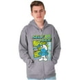 thumbnail image 3 of The Smurfs Cool Kanji Self Made Zip Up Hoodie Men's Women's Brisco Brands L, 3 of 6