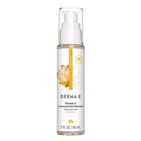 Derma E Vitamin C Concentrated Face Serum with Hyaluronic Acid, 2 Fl Oz