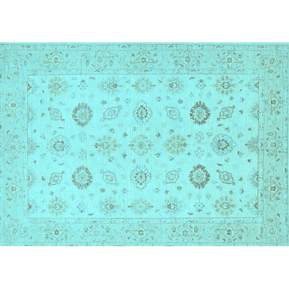 Ahgly Company Indoor Rectangle Persian Light Blue Traditional Area Rugs, 2' x 3'