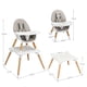 thumbnail image 3 of Costway trona 4 en 1 convertible de Madera con Arnés 5 puntos gris, 3 of 10