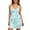 Blue, variant on Women's Sparkly Party Dress, Sleeveless Spaghetti Strap Sequin Beaded Back Tie Mini Dress for Night Out & Prom, 1PC, S-L