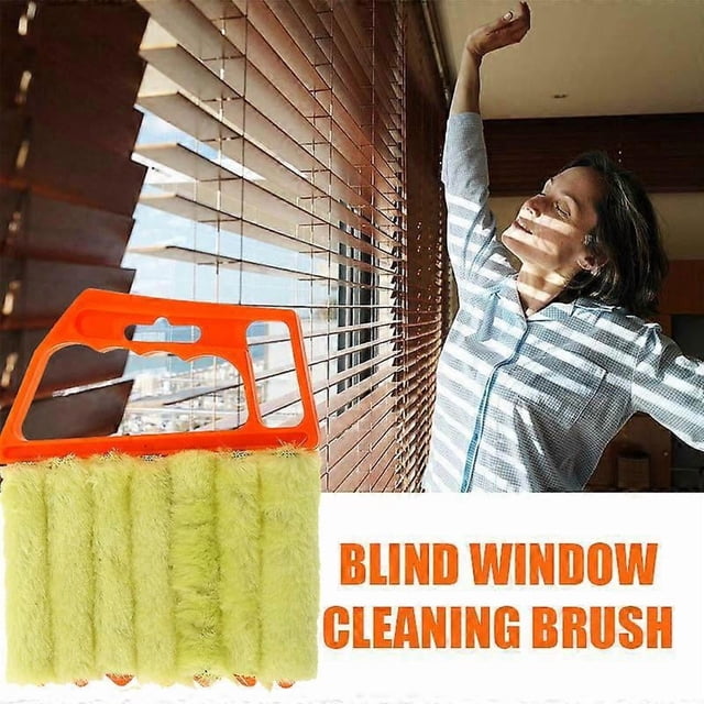 7 Finger Dusting Cleaning Tool Household Cleaning Brush Windspeed Mini Blind Cleaner Air Conditioner Duster with 7 Slats