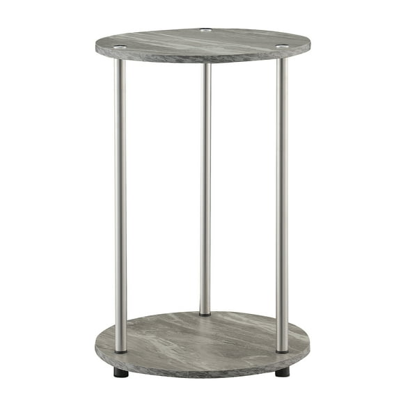 Convenience Concepts Designs2Go No Tools 2 Tier Round End Table
