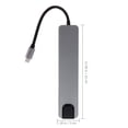 thumbnail image 3 of Shisuyan Hub Usb Rechargeable en Alliage d'Aluminium 1Ensemble 12.6X1.2X0.4In, 3 of 8