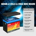 12V 300Ah LiFePO4 Lithium Battery,for RV,Solar,Boat,Trolling Motor,Van,Marine,Camping,Motorhome,Built-in 200A BMS,MOSEWORTH 15000+ Deep Cycles