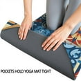 thumbnail image 3 of Multicolor Ethnic Geometric Patchwork Pattern Hot Yoga Mat Towel Non Slip for Hot Yoga - Quick-Drying Yoga Mat Cover with 4 Corner Pockets with Travel Bag - Hot Yoga Towel Non Slip 70"x26", 3 of 6