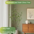thumbnail image 3 of Nafresh 5ft Minimalist Faux Citrus Tree, 60" Realistic Artificial Citrus Tree with Lifelike Leaves and Trunks for Home Office Living Room Bedroom Porch Indoor & Outdoor Decor, 3 of 6