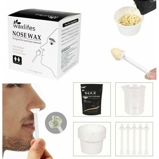 Painless Men's Nose Hair Removal Wax Beads Kit Nasal Ear Hair Walmart