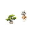 thumbnail image 6 of Dualoai Artificial Bonsai Tree Greenery Collection with Faux Plant Pot And Space Ornament Astronaut Sculpture for Table Centerpiece Decor, 6 of 8