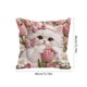 thumbnail image 3 of CaiYueKe Cute Cat Embroidery Pillow Cover - Flocked Velvet Decorative Throw Cushion Sofa Bedroom Living Room Accent Pillowcase, Faux Embroidery Animal Pattern Home Decor Gift for Women, 3 of 7