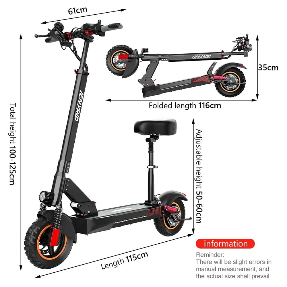 Electric Scooter 800W Motor 45KM/H & 20-30KM, 12.5Ah, 10" Tires Folding E Scooter Mulitiple Suspension, Dual Braking, Gift for Adult Teens Commuter Load 180LBS