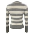 thumbnail image 5 of Pullover Sweaters for Women 2025 Long Sleeve Deep V Neck Slim Fit Striped Knitted Sweater Tops Fall Winter Outfits, 5 of 6