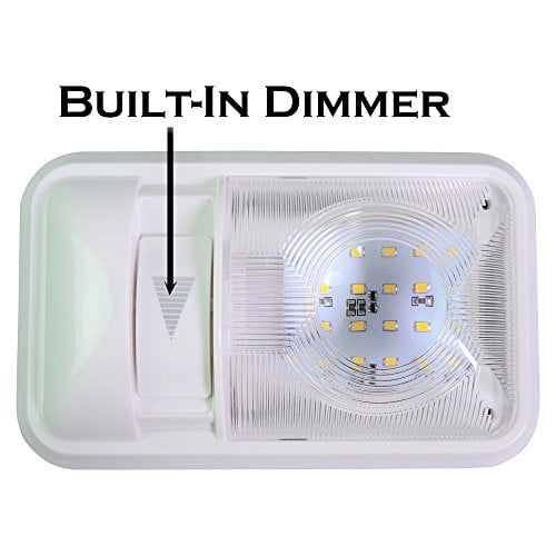 12V Led RV Ceiling Dome Light RV Interior Lighting for Trailer Camper with Switch Single Dome 280LM 