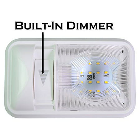 12V Led RV Ceiling Dome Light RV Interior Lighting for Trailer Camper with Dimmer, Single Dome 280LM