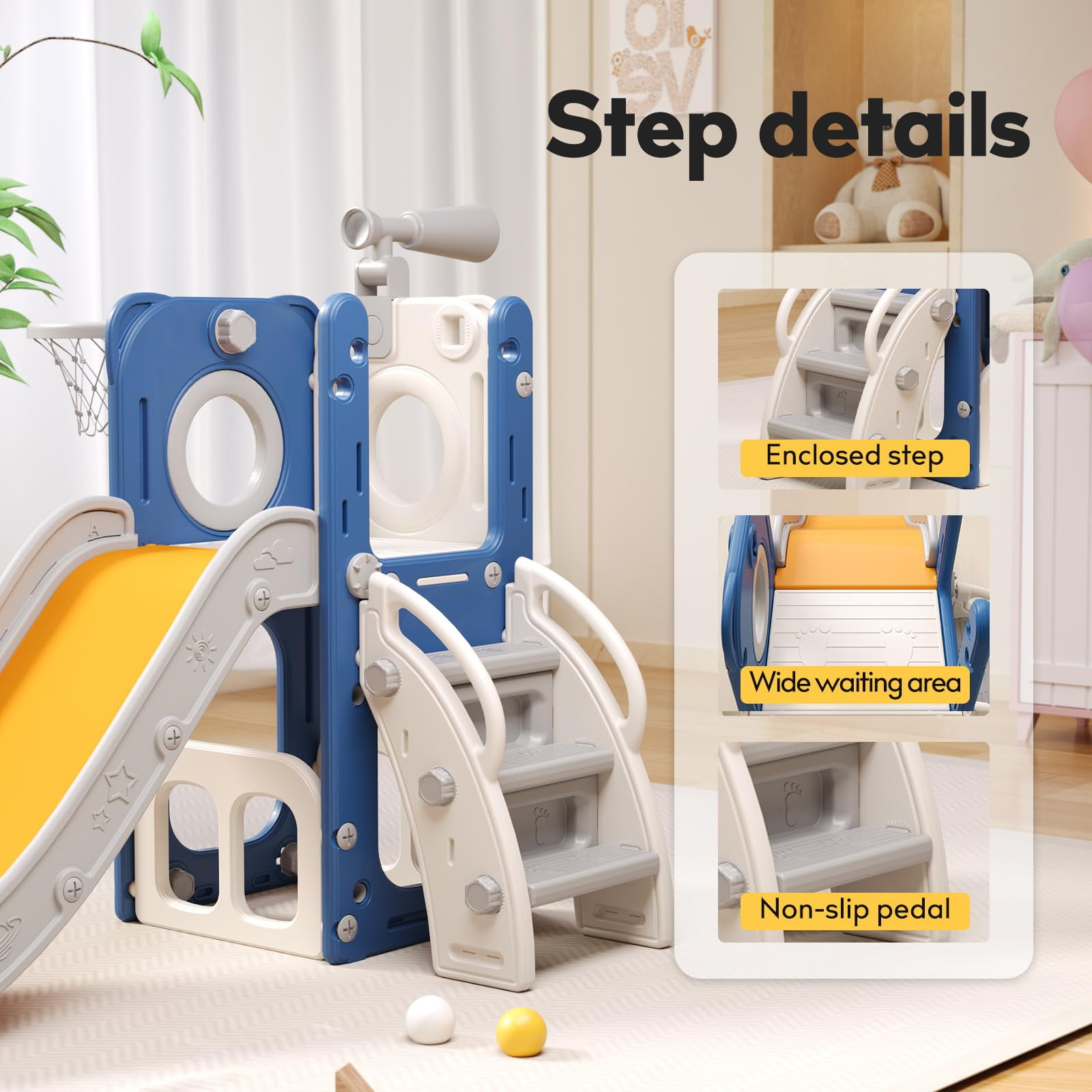 Heyday 6 in 1 Toddler Slide,Climbing Slide for Kids Baby Slide Toy for Toddlers Aged 13  (图5) Heyday 6 in 1 Toddler Slide,Climbing Slide for Kids Baby Slide Toy for Toddlers Aged 13  (图5)