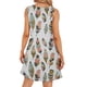 thumbnail image 4 of Mujeres verano casual sin mangas cuello redondo gradiente impreso bolsillo manga vestidos vestido suelto OAVQHLG3B Store lin121212, 4 of 5