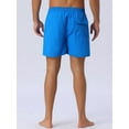 thumbnail image 3 of DARING DIVA Men's Drawstring Waist Mesh Liner Back Pocket Swim Shorts 34 Blue, 3 of 5