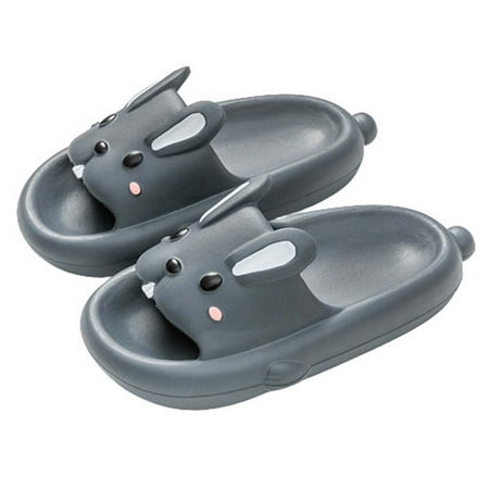 

9-10 Years Boys Girls Cloud Slides Cute Slippers Summer Kids Shower Slipper Girl s Cartoon Slippers Super Soft Breathable Anti-Slip Bedroom Home Slippers Gray