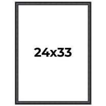 24x33 Frame Black Real Wood Picture Frame Width 1.25 inches | Interior Frame Depth 0.5 inches |