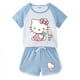 thumbnail image 4 of Hello Kitty-Camiseta de manga corta para niña, pantalones cortos deportivos informales, traje superior transpirable de algodón de dos piezas, novedad de verano, dibujos animados, 4 of 5