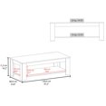 thumbnail image 6 of White Modern Coffee Table with Storage Shelf, Minimalist Design for Living Room, Lounge, Office, 6 of 7