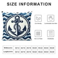 thumbnail image 5 of JRXY  Throw Pillow Cover Nautical Anchor on Blue and White Waves,Cushion Covers Pillowcase for Sofa Couch Bed Chair White, 5 of 5