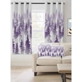 thumbnail image 2 of Fsddascl Purple Forest Blackout Curtains for Bedroom/Living Room, Thermal Insulated Kitchen Curtains, Contemporary Silhouette Abstract Art Grommet Darkening Window Treatment Drapes 27.5"x39"x2, 2 of 8