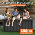 thumbnail image 6 of 150 Gallon Resin Deck Box, Lockable Patio Outdoor Storage Box for Patio Garden-Black, 6 of 7