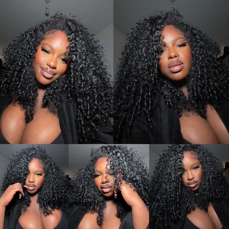 22IN [Ashine] Burmese Curly Water Wave Bundles Human Hair 10A Brazilian Virgin Human Hair 14-42 Inches Bundles Double Weft Bundles Natural Black Color Wet and Wavy Glueless