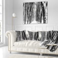 thumbnail image 2 of Designart Snowy Forest Black and White - Modern Forest Throw Pillow - 18x18, 2 of 4