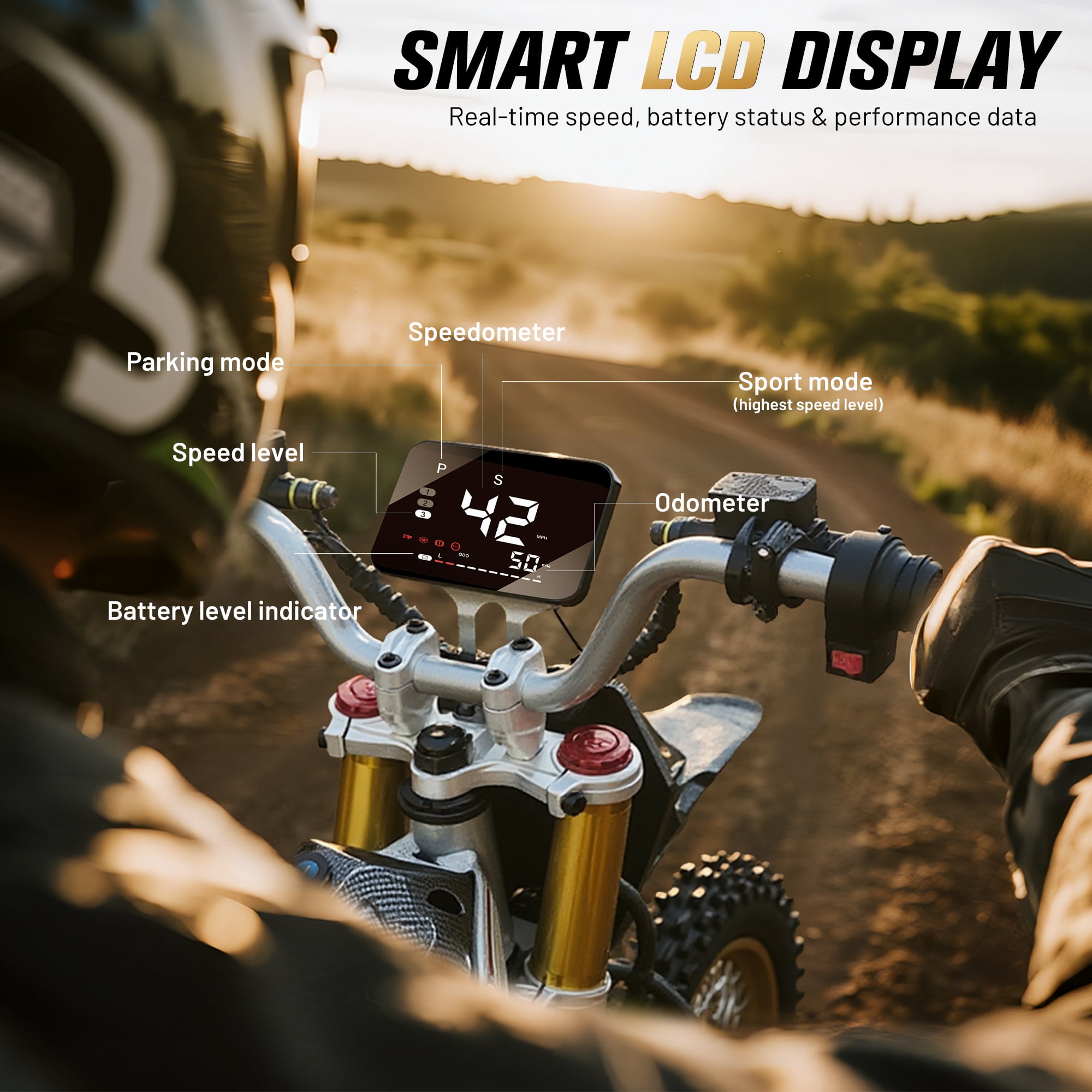 Electric Dirt Bike for Teens Adults, 14"/12" Fat Tire,Peak 3000W Mid-Drive Motor and 48V 30AH Battery, 42 MPH Max Speed,Hydraulic Off-Road E-dirt Bike for Age 13+,White