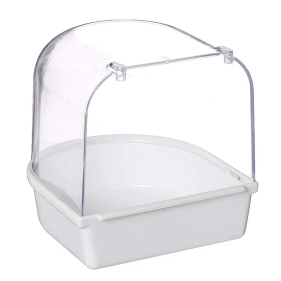 Bird Cage Bath Parrot Bath Box, Parrot Bath for Small to Medium Birds, Cockatiels, Parakeets, Budgie, Quaker, Conure, Lovebirds, Finches(5.1X5.1X4.99 inch)