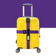 thumbnail image 3 of MIANGASTORE Cross Style Suitcase Luggage Belt Stripe with 3- Combination Password Lock (Purple), 3 of 9