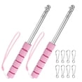 thumbnail image 1 of Uxcell 2-Pack Mástiles de Bandera Telescópicos de Mano, 4.6ft/1.4m de Acero Inoxidable, Mástiles de Bandera Portátiles Extendibles [Rosa], 1 of 7