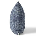 thumbnail image 4 of Amrita Sen Tree of Life 18" Suede Double Sided Zippered Pillow in Indigo Blue, 4 of 5